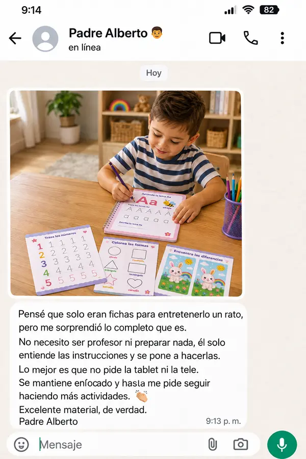 Testimonio 1 de una familia que usa el kit de aventuras creativas imprimible